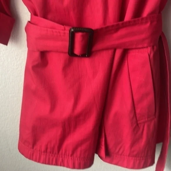 Trina Turk jacket red size Small stunning double breasted statement